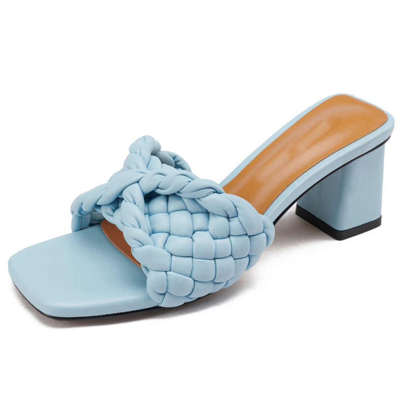 Mode tissage talons hauts Sandales Femmes été chaussures décontractées dames Sandales Femmes été Nouveau 2021 Sandalias Mujer