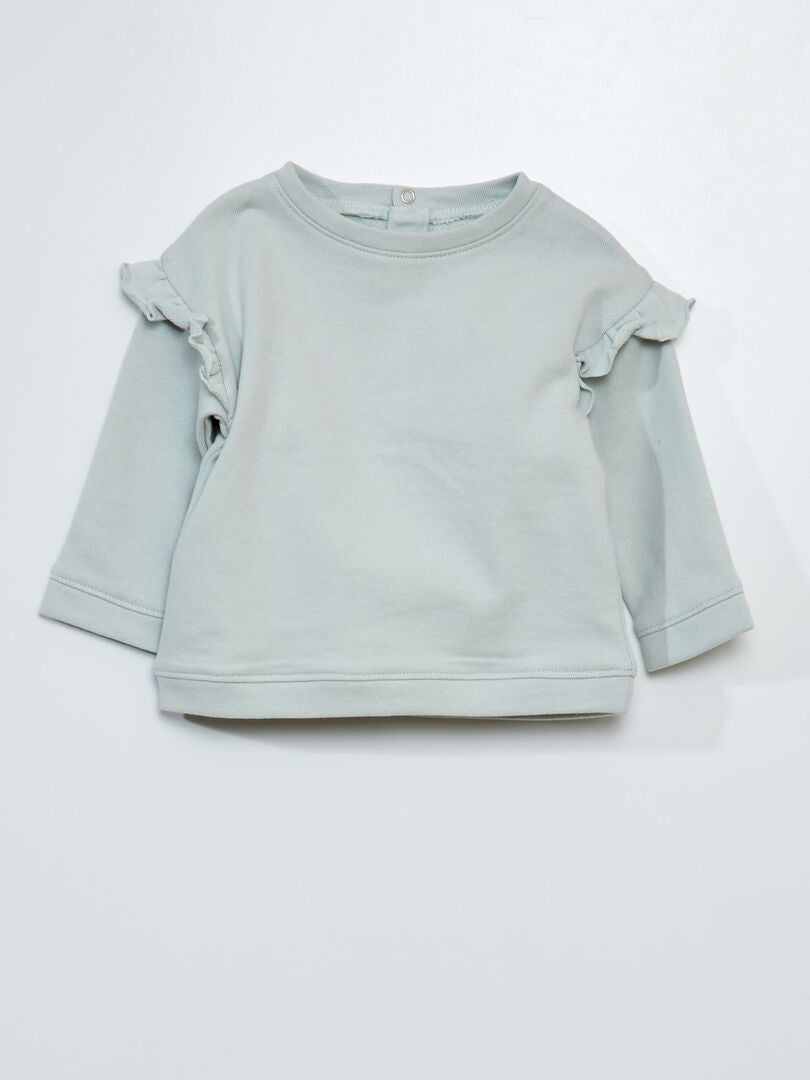 Sweatshirt van French terry - BLAUW