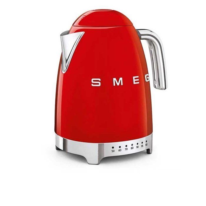 Chaleira elétrica sem fio Smeg 1,7L 2400W Vermelha - klf04rdeu