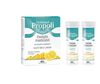 GOLASEPT Golasept 24 kauwtabletten met honing- en citroensmaak