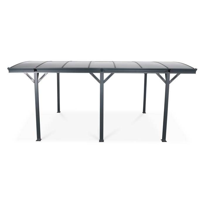 Carport aluminium et polycarbonate 15m² LE MANS