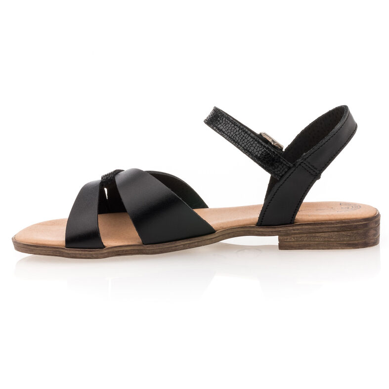 Svarte sandaler / sko med åpen tå til dame