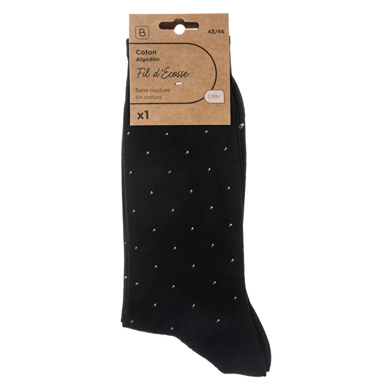 Calcetines y medias negras para hombre