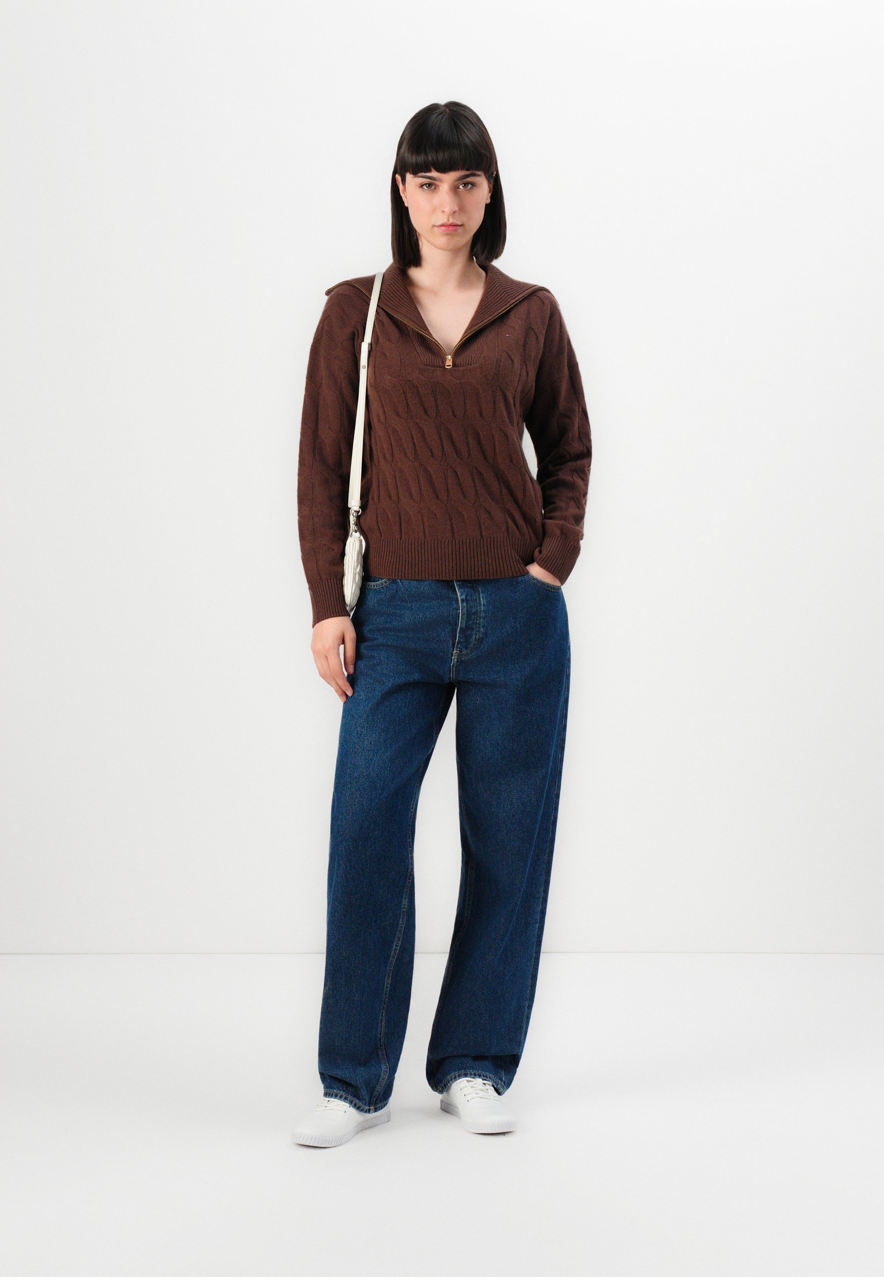 Tommy Hilfiger SOFT CABLE - Maglione - marrone legacy