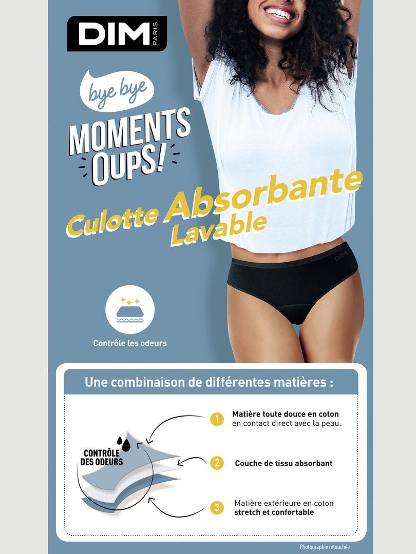 'DIM Oups' Absorberende Slips - Zwart