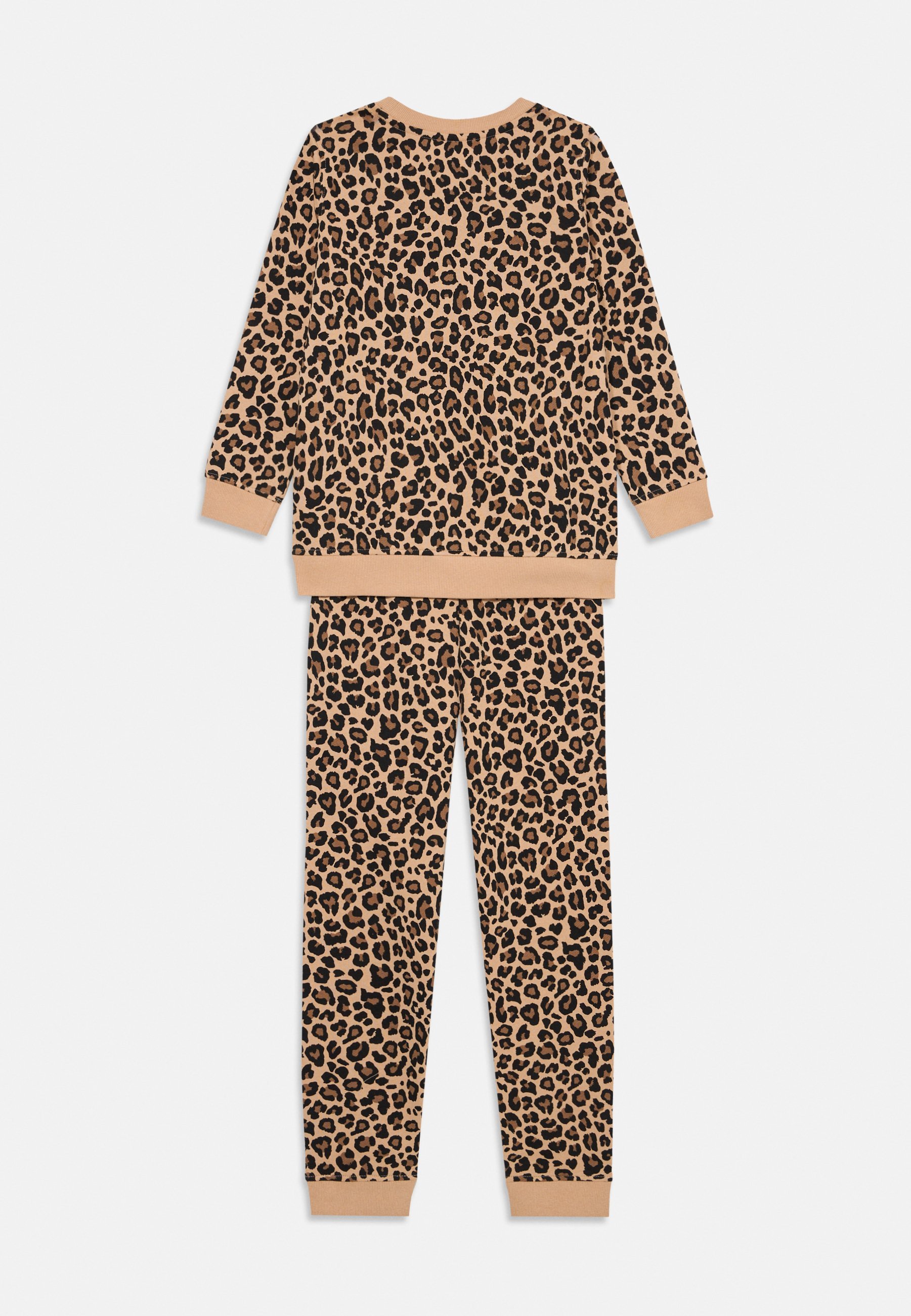 Friboo TEPLÁKOVÁ SÚPRAVA S LEOPARDÍM POTLAČOM - Tepláková súprava - hnedá/tmavohnedá