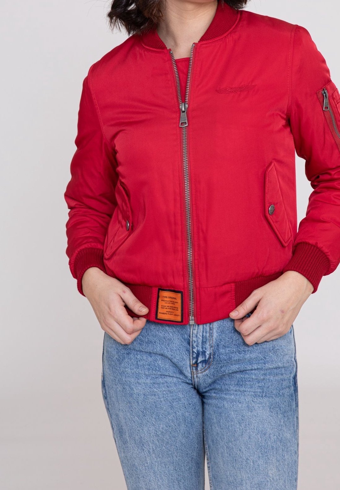 Blouson bomber - rouge