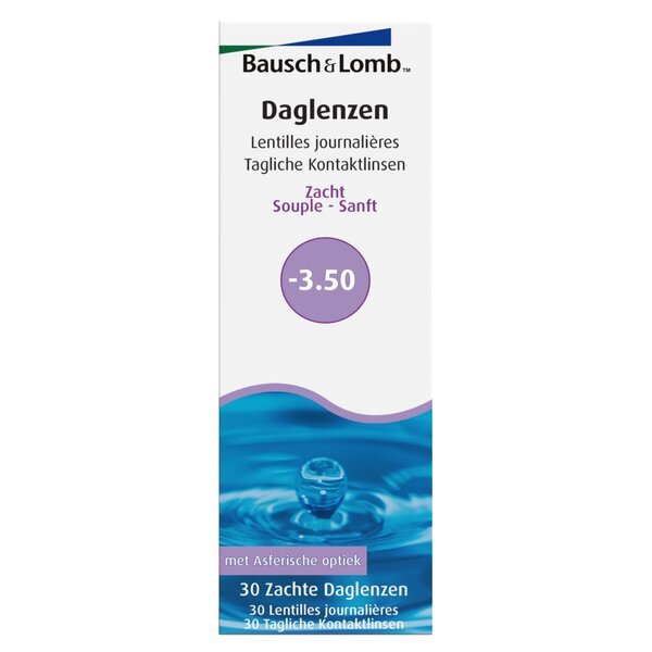 Bausch + Lomb -3.50 mehke dnevne kontaktne leče<br>Medicinski pripomoček - 30 kosov