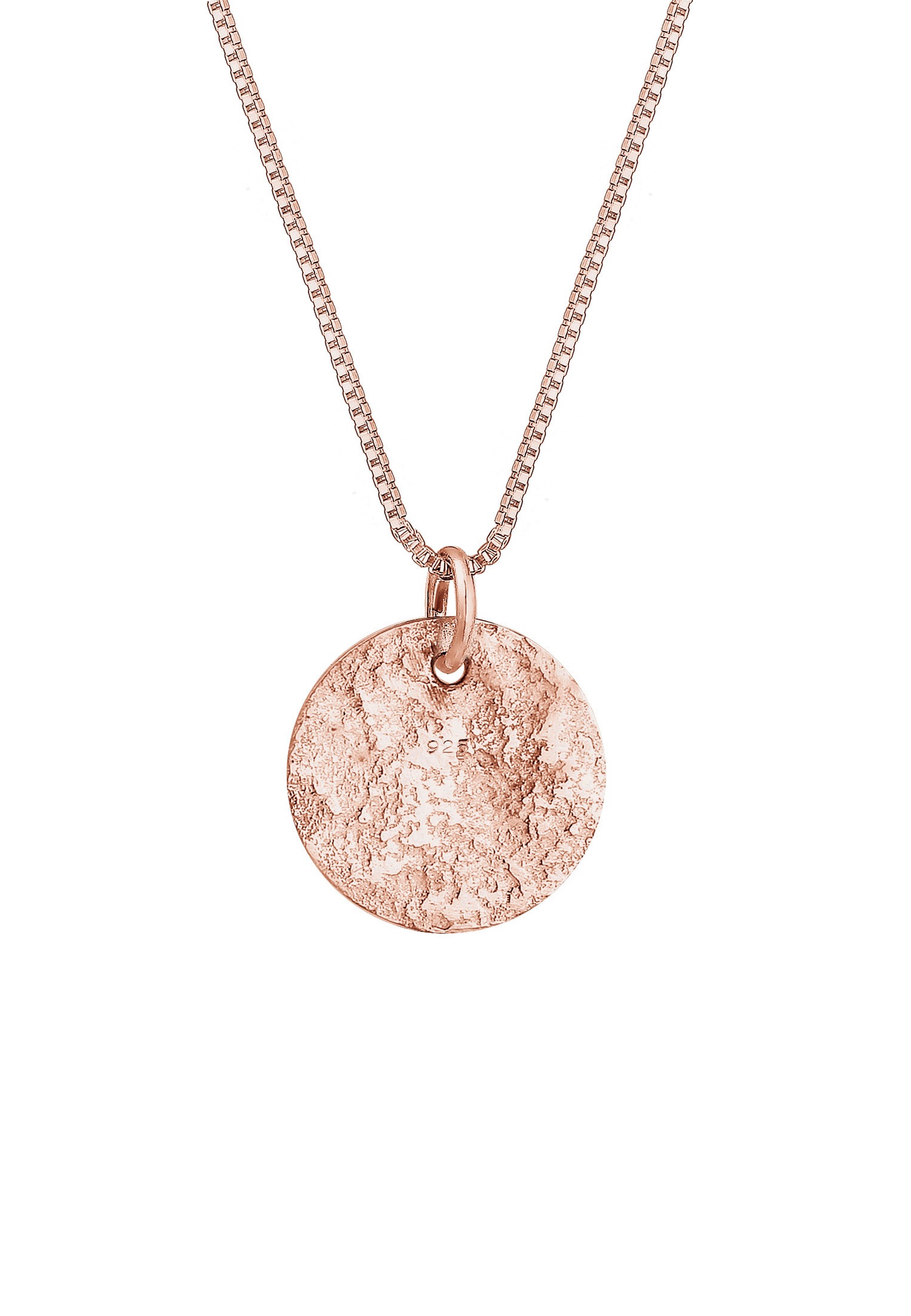 Elli Femmes Pendentif Plaquette Martelé en Argent Sterling 925
