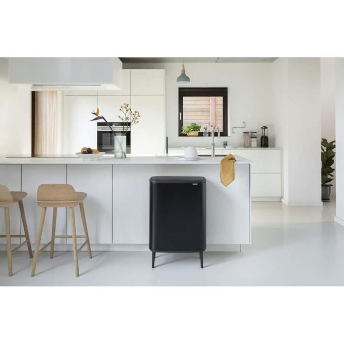 Poubelle - Brabantia - Bo Touch Bin Hi - 60L - Noir Mat