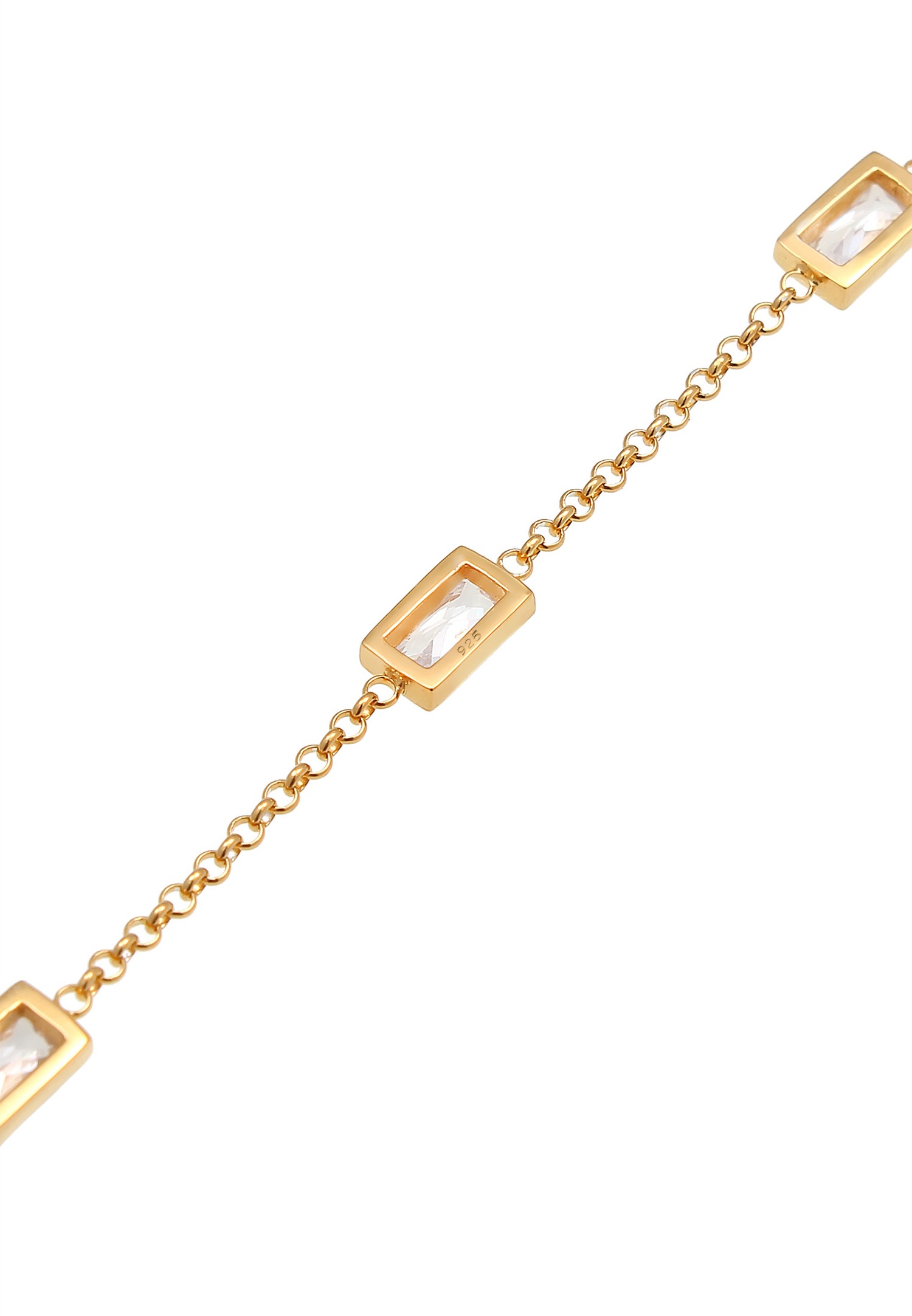 Elli Classique Filigrane Ajustable avec Cristaux de Zircone Bracelet Femme - (925/1000) Argent