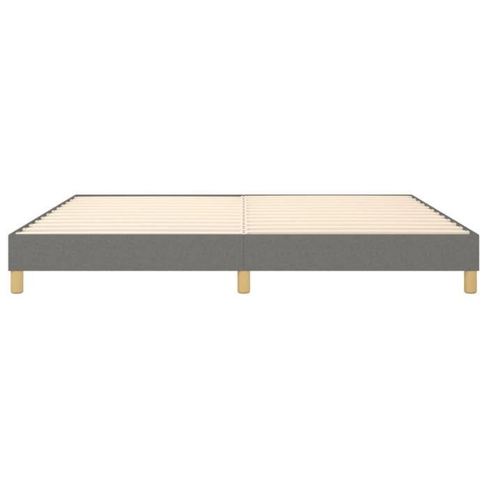 Cama de madera gris de 200 x 200 cm - Estable y duradera - Estructura de cama de muelles gris oscuro de 200 x 200 cm, tela 001_921059
