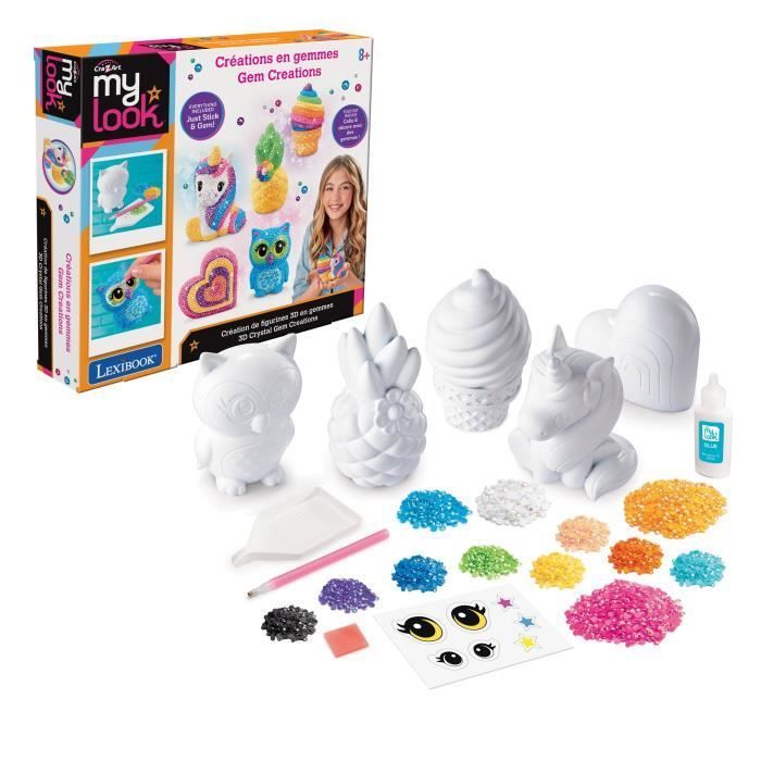 LEXIBOOK CRAZART - Création de figurines 3D en pierres précieuses - Dès 8 ans