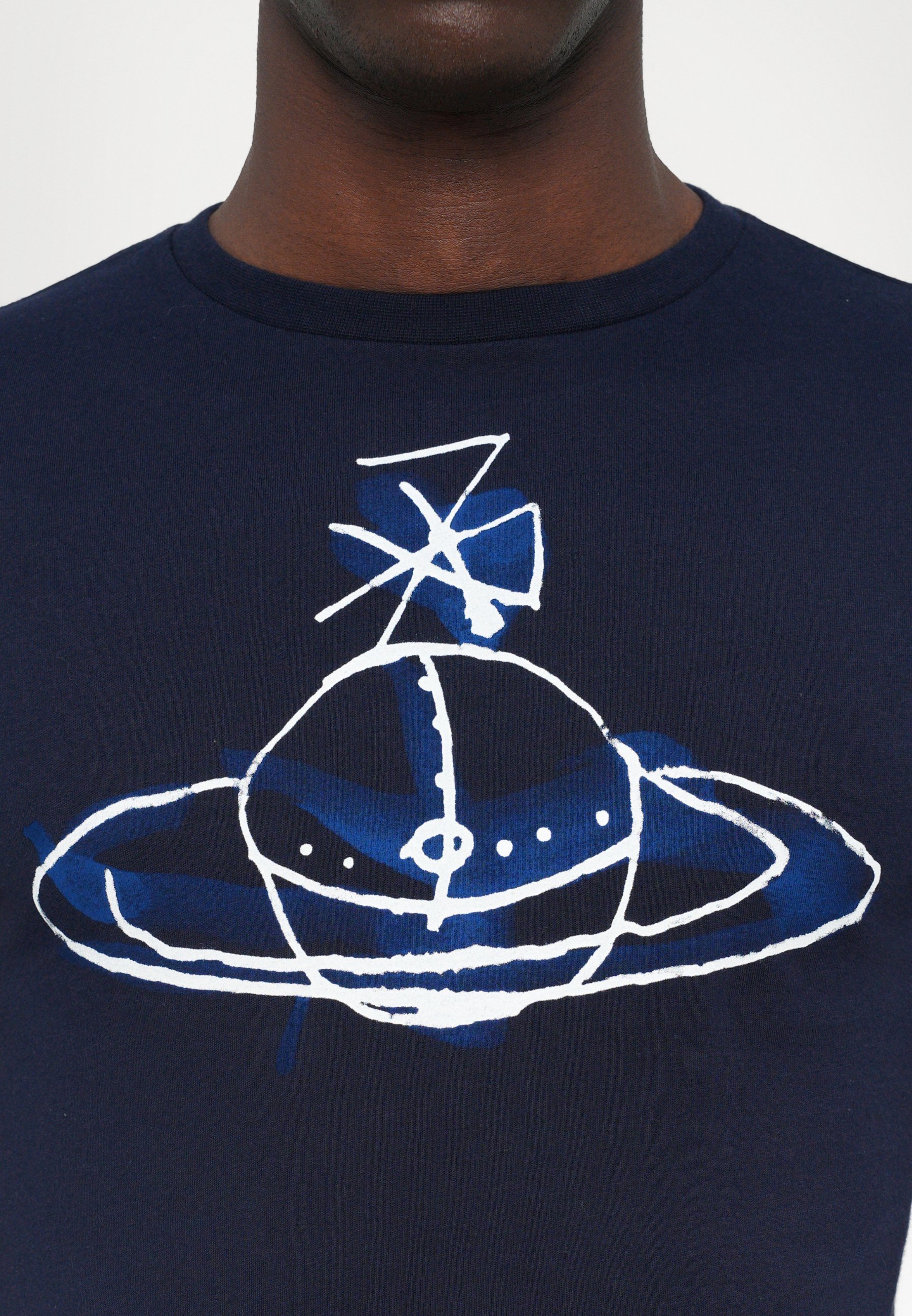 Vivienne Westwood DRAWN ORB PERU UNISEX - Triko s potiskem - navy
