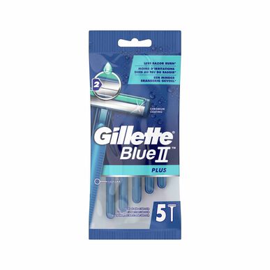 Vienkartiniai „Gillette Blue II Plus“ skustuvo peiliukai, 5 vnt., 5 vnt.