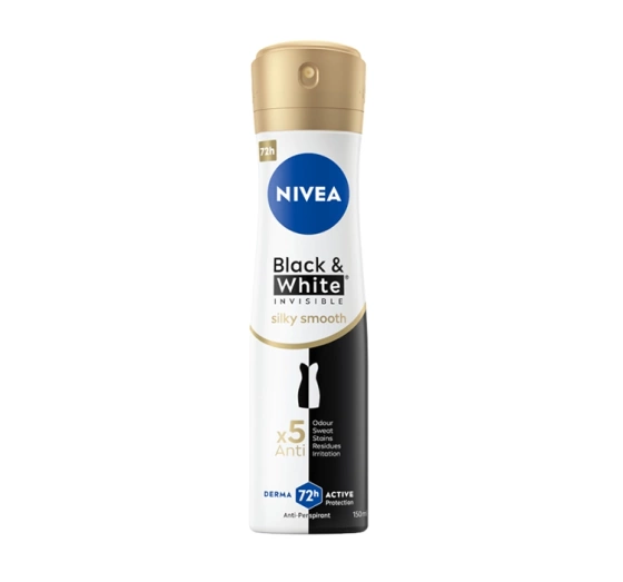 NIVEA Black&White Invisible Silky antyperspirant w sprayu dla kobiet 150 ml