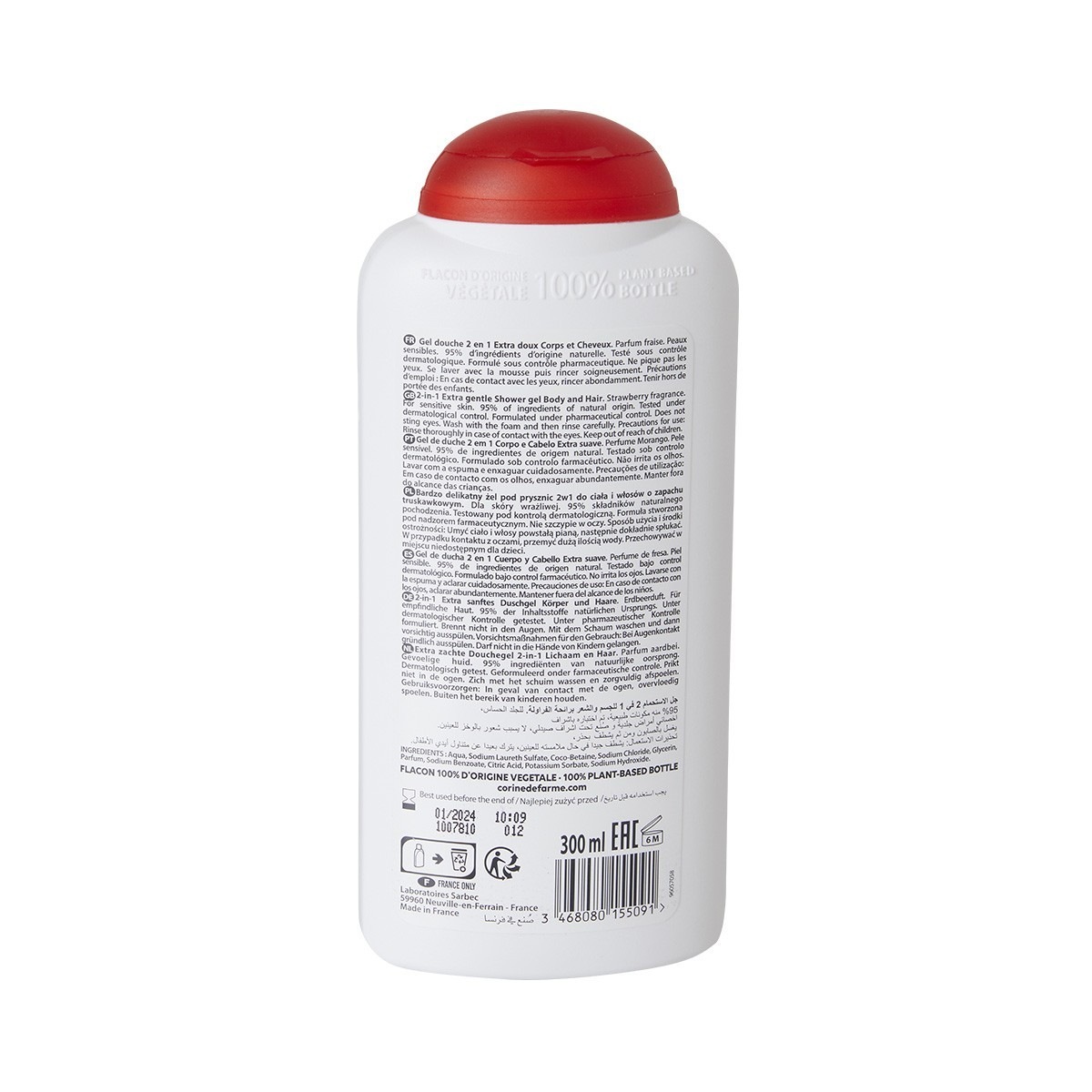 CORINE DE FARME Gel douche 2en1 Corine de Farme parfum fraise