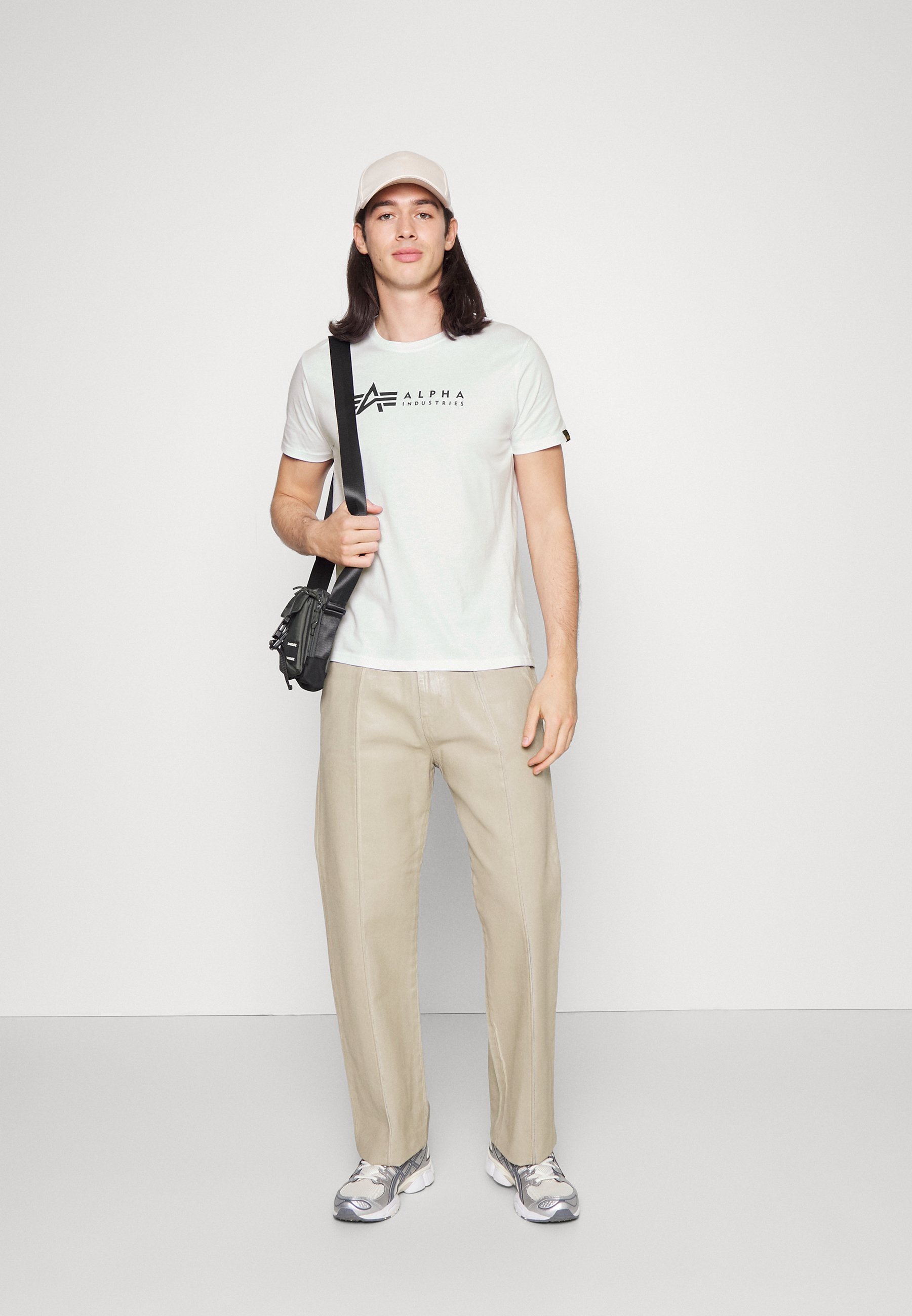 Alpha Industries LABEL 2 PACK - Majica s printom - crno/bijela