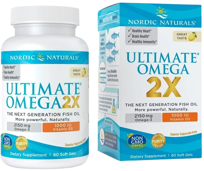 Nordic Naturals Ultimate Omega 2x z Witaminą D3 2150 mg Lemon, Kapsułki