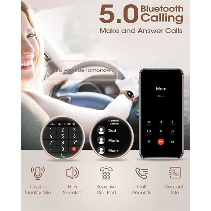 Smartwatch da donna con chiamate Bluetooth, display HD da 1,32