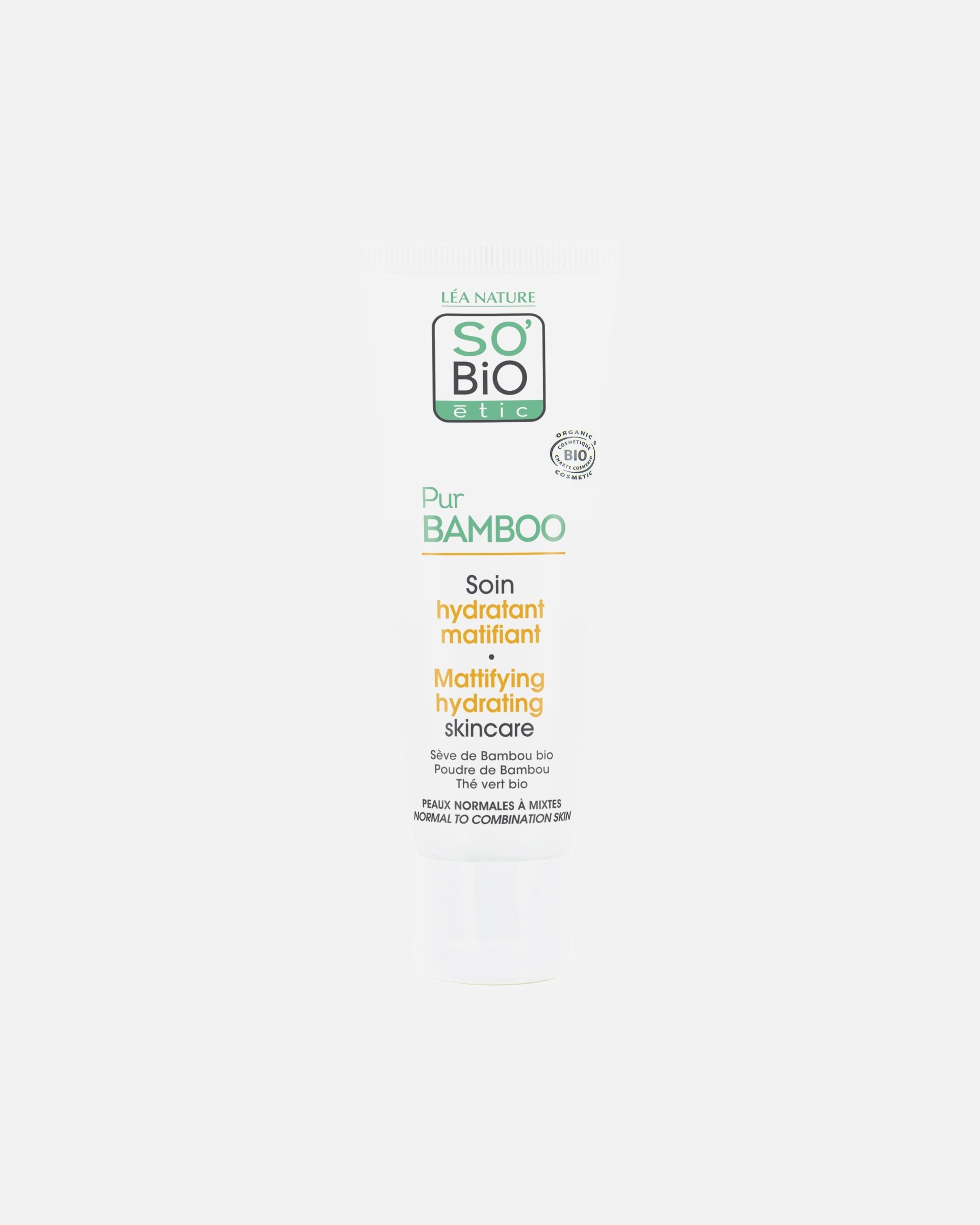 SO BiO étic Soin hydratant¹ matifiant, peaux normales à mixtes, Pur Bamboo