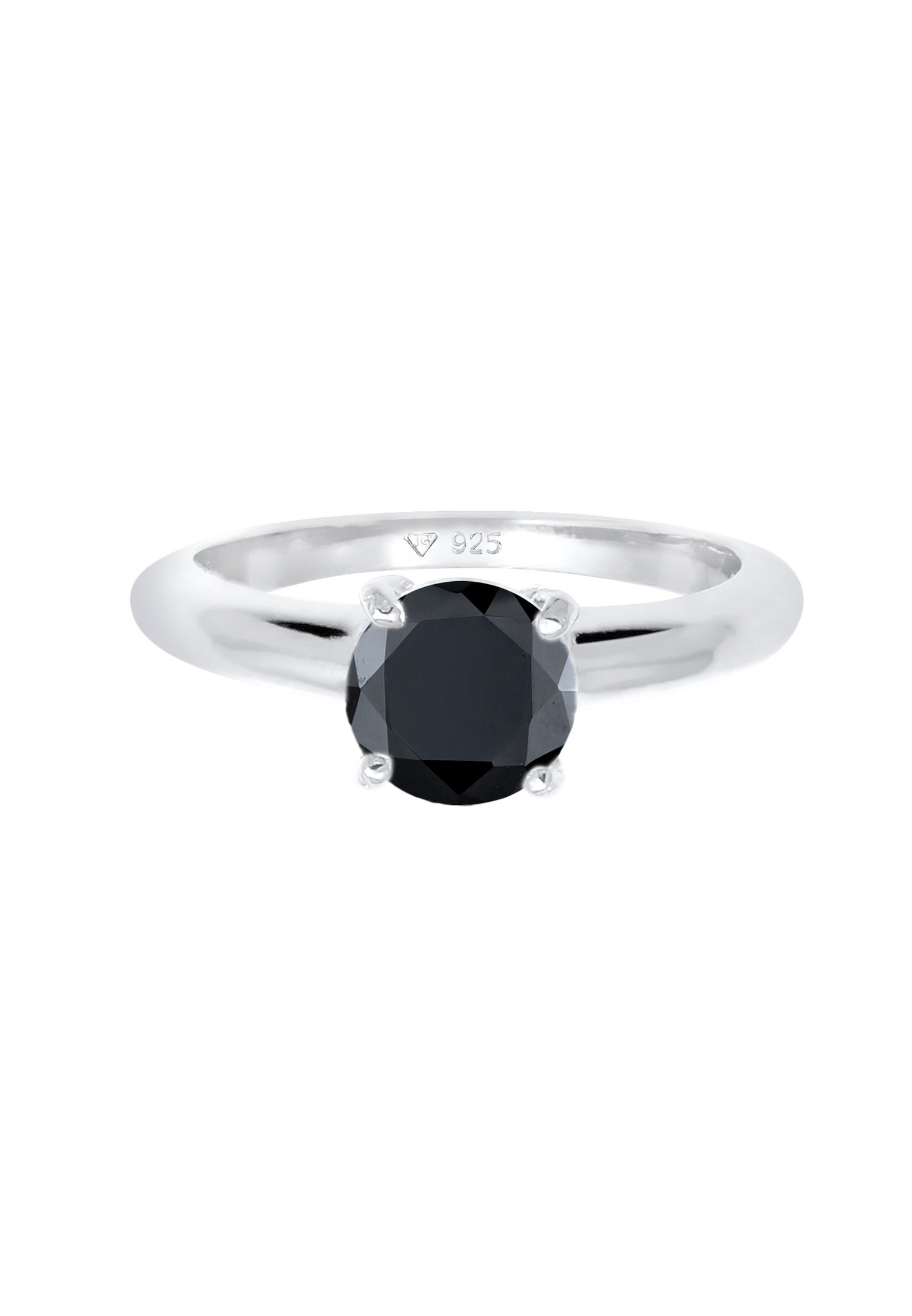 Elli Femmes Solitaire Classique avec cristal de zirconium en argent sterling 925