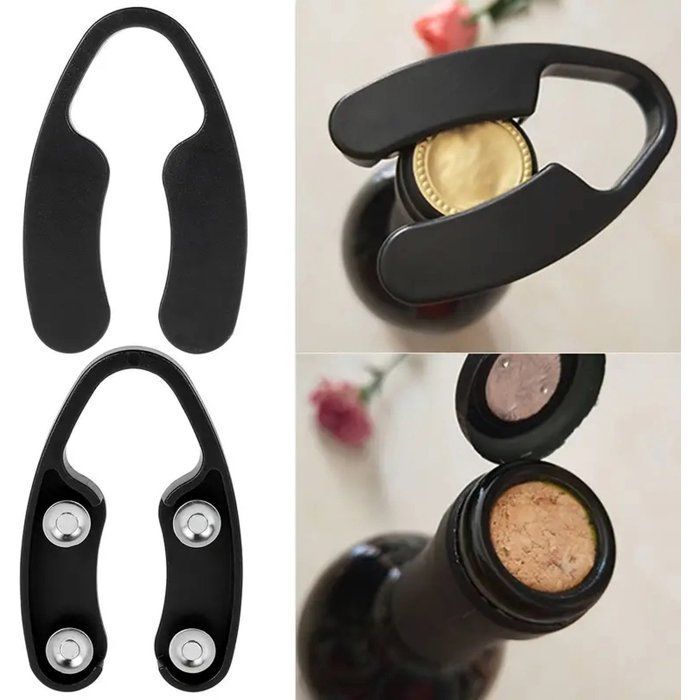 Coupe-capsule ergonomique pour bouteille de vin - Accessoire d'ouverture tranchant et facile à utiliser - Cadeau idéal p Étiquette