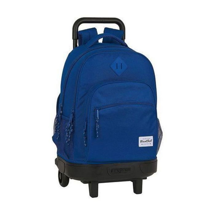 Mochila escolar com rodinhas - BlackFit8 - Oxford Compacto - Azul escuro - Removível - Acolchoada