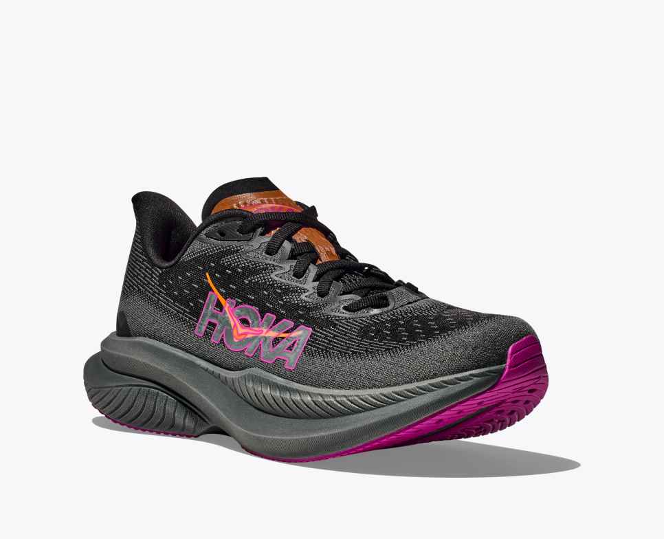 HOKA Mach 6 Zwart / Fuchsia