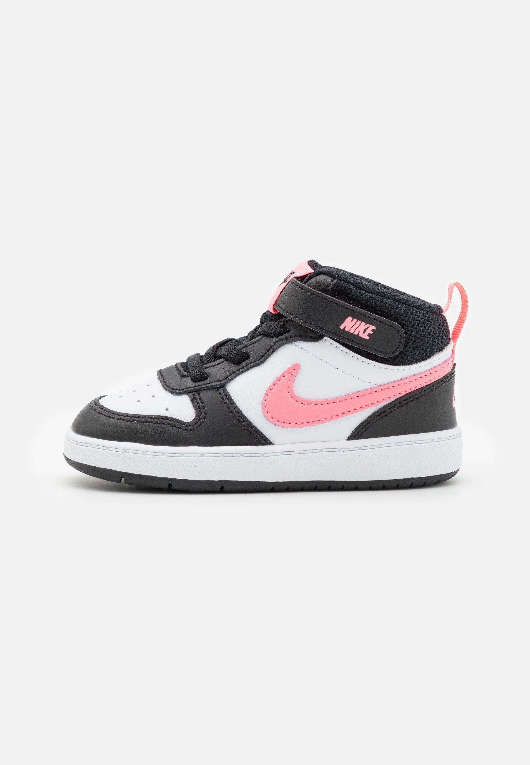 Nike Sportswear COURT BOROUGH MID 2 - Hoge sneakers - zwart/sunset pulse/wit