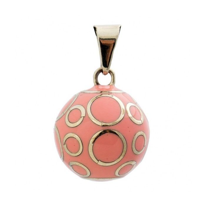 Bola de Grossesse Rose Cercles Argentés Babylonia
