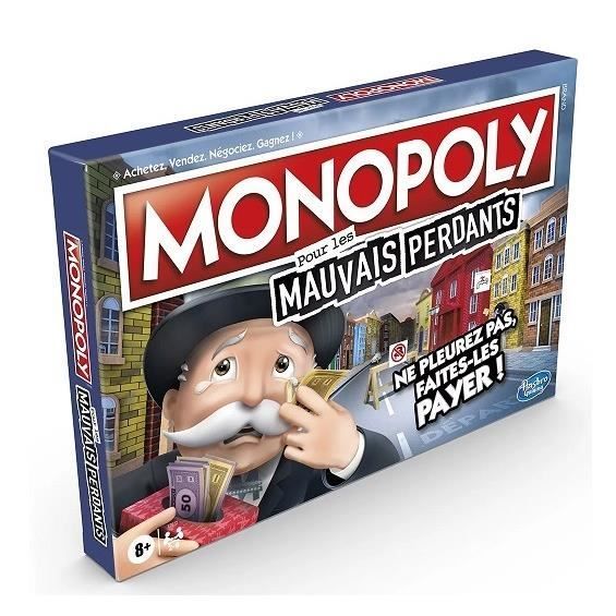 Juego de mesa Monopoly para malos perdedores 2-6 jugadores Tablero clásico Versión francesa Familiar Infantil Nuevo
