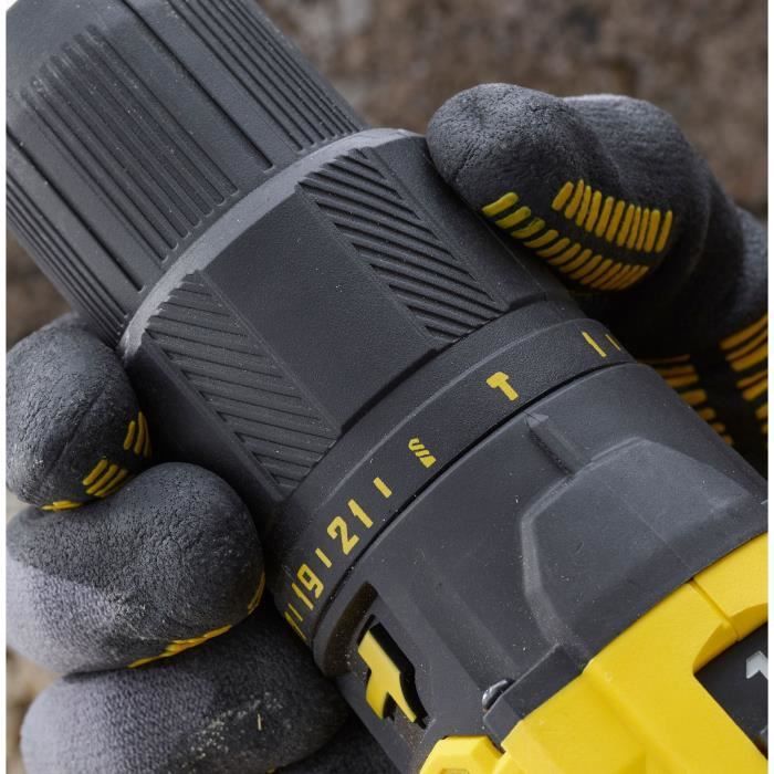 Taladro/atornillador de impacto inalámbrico - 18V - STANLEY FATMAX V20 - SFMCD711D22-QW - Sin escobillas - 50Nm - 2 baterías de 2Ah + cargador