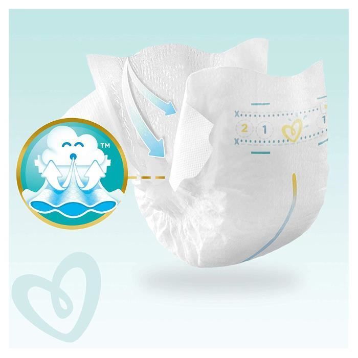 Pampers New Baby Diapers Size 1 (2-5 kg) - Pack Small (x22 diapers) - Pampers Premium Protection - White
