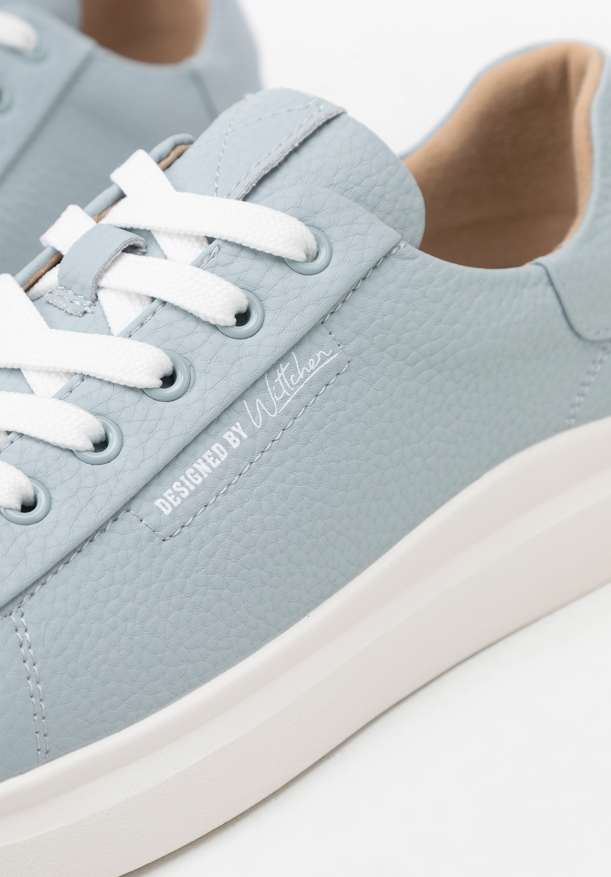 Damskie klasyczne sneakersy na platformie niebieskie