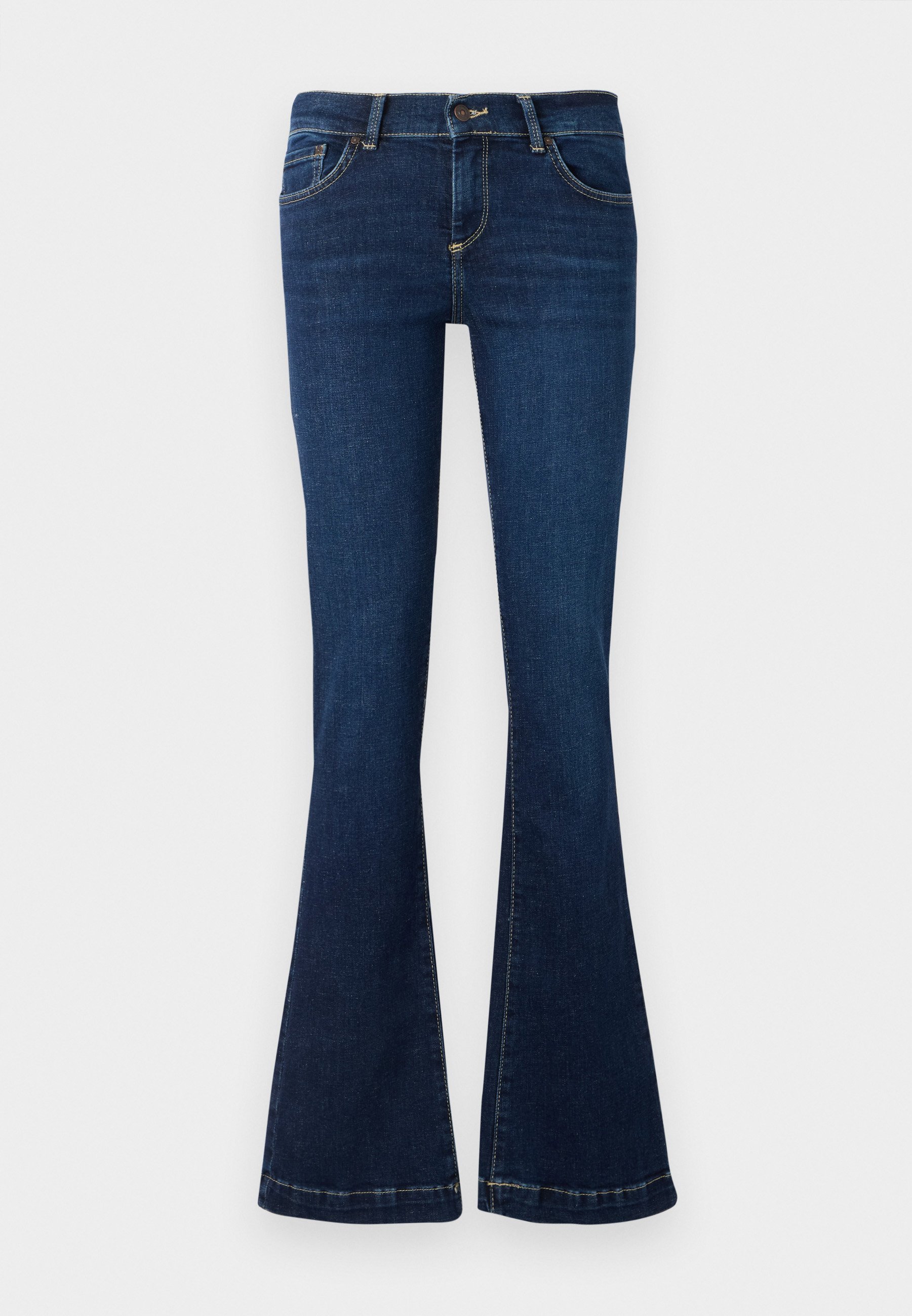 LTB FALLON - Bootcut jeans - donkerblauwe denim