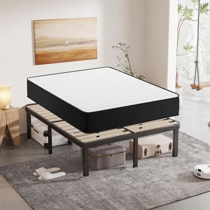 Mattress and Bed Base Set 160x200cm - FRIXOVEL - Memory Foam - Balanced - Good Sleeping Independence