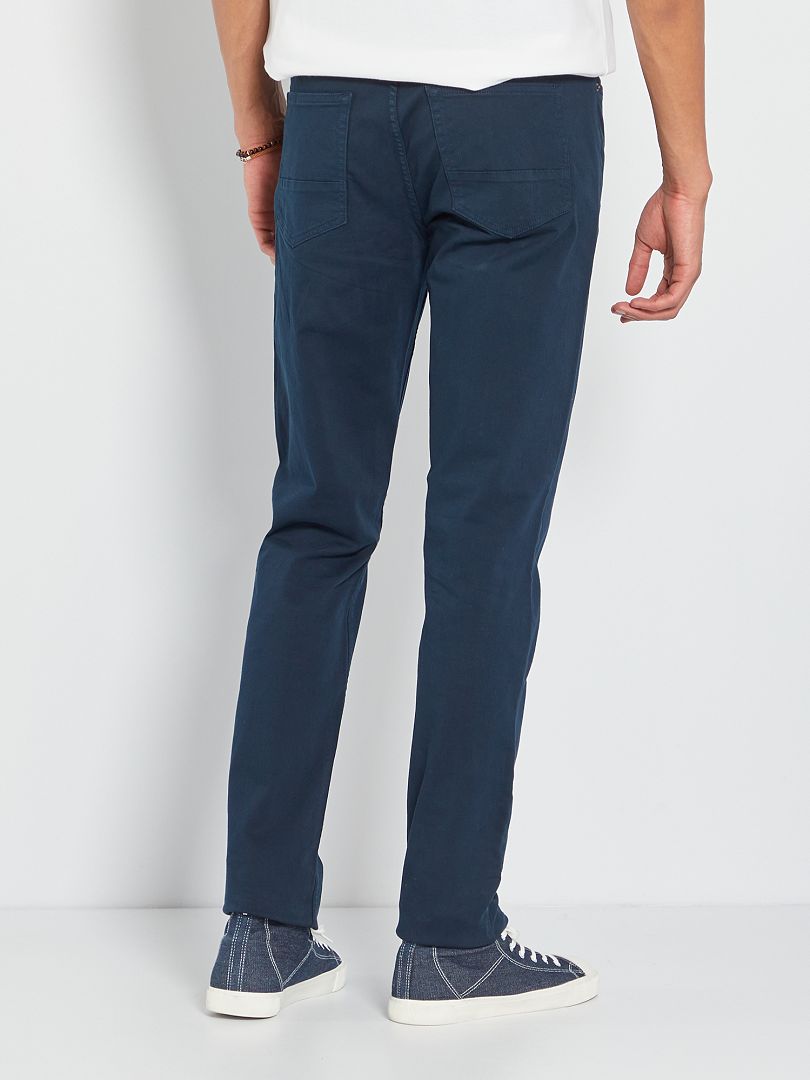 Spodnie slim-fit L36 dla osób powyżej 190 cm wzrostu - NIEBIESKIE