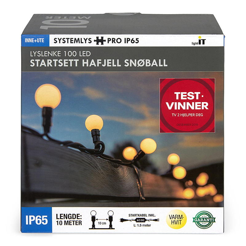 Light IT System -valoketju lumipallo aloitussetti, 100 LEDiä