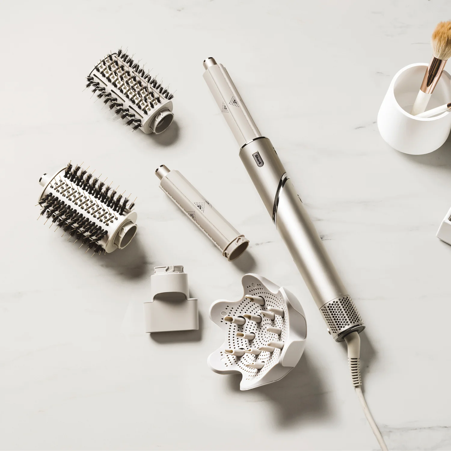 FlexStyle STYLER e ASCIUGACAPELLI SHARK FLEXSTYLE COMPLETE SET - Champagne - Asciugacapelli, Piastra Capelli, Spazzola Elettrica Capelli, Diffusore Asciugacapelli