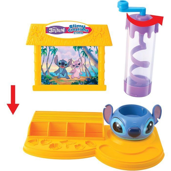 LEXIBOOK CRAZART - Estudio de creación de slime Stitch - 4 contenedores Stitch