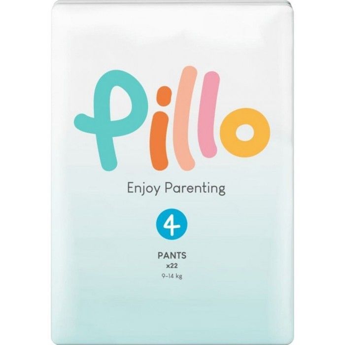 Pillo Diaper Pants Size 4 - Pack of 132 Pants, 6 Packs of 22 Baby Diaper Pants Size 4 - Maxi (9-14 kg) - Baby Diaper