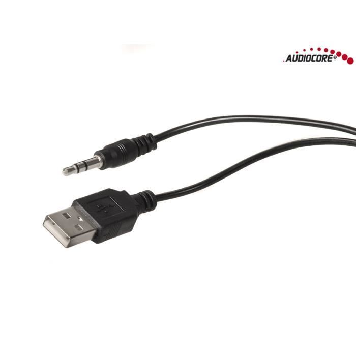 Audiocore AC870B kaiutin - 6 W USB-johdolliset tietokoneen kaiuttimet, musta