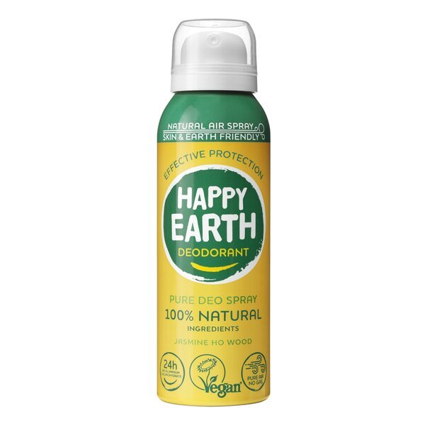 „Happy Earth“ 100 % natūralus „Air Jasmine Ho“ medienos dezodorantas, 100 ml