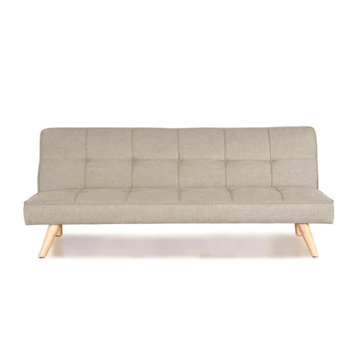 Siljan 3-Sitzer-Schlafsofa mit Klick-Klack-Mechanismus in Taupe -