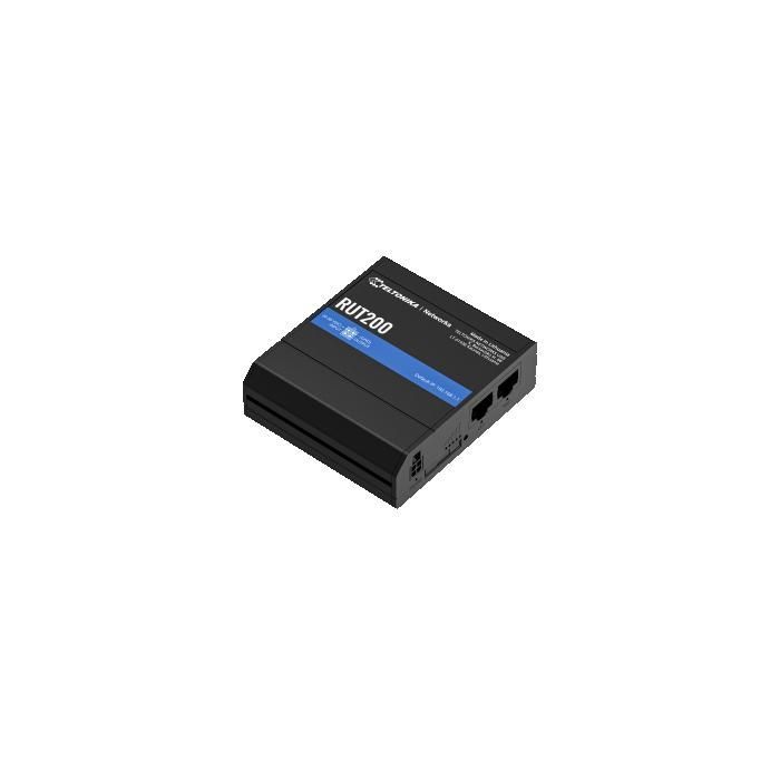 Router 4G LTE - Teltonika - RUT200 - 2 x RJ45 10/100 Mbps - Antenne SMA - Industriale compatto