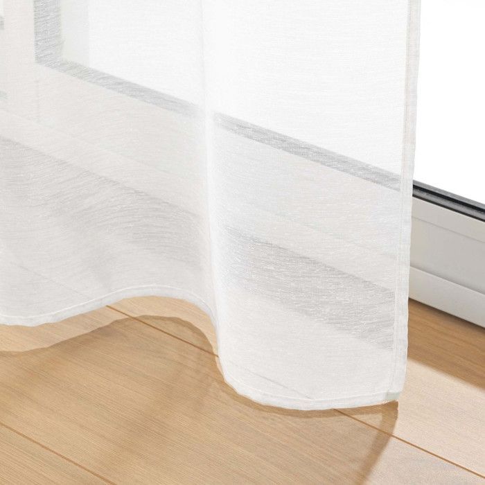 Tenda trasparente per bovindo, 400 x 240 cm – Voile sabbiato, Lissea White