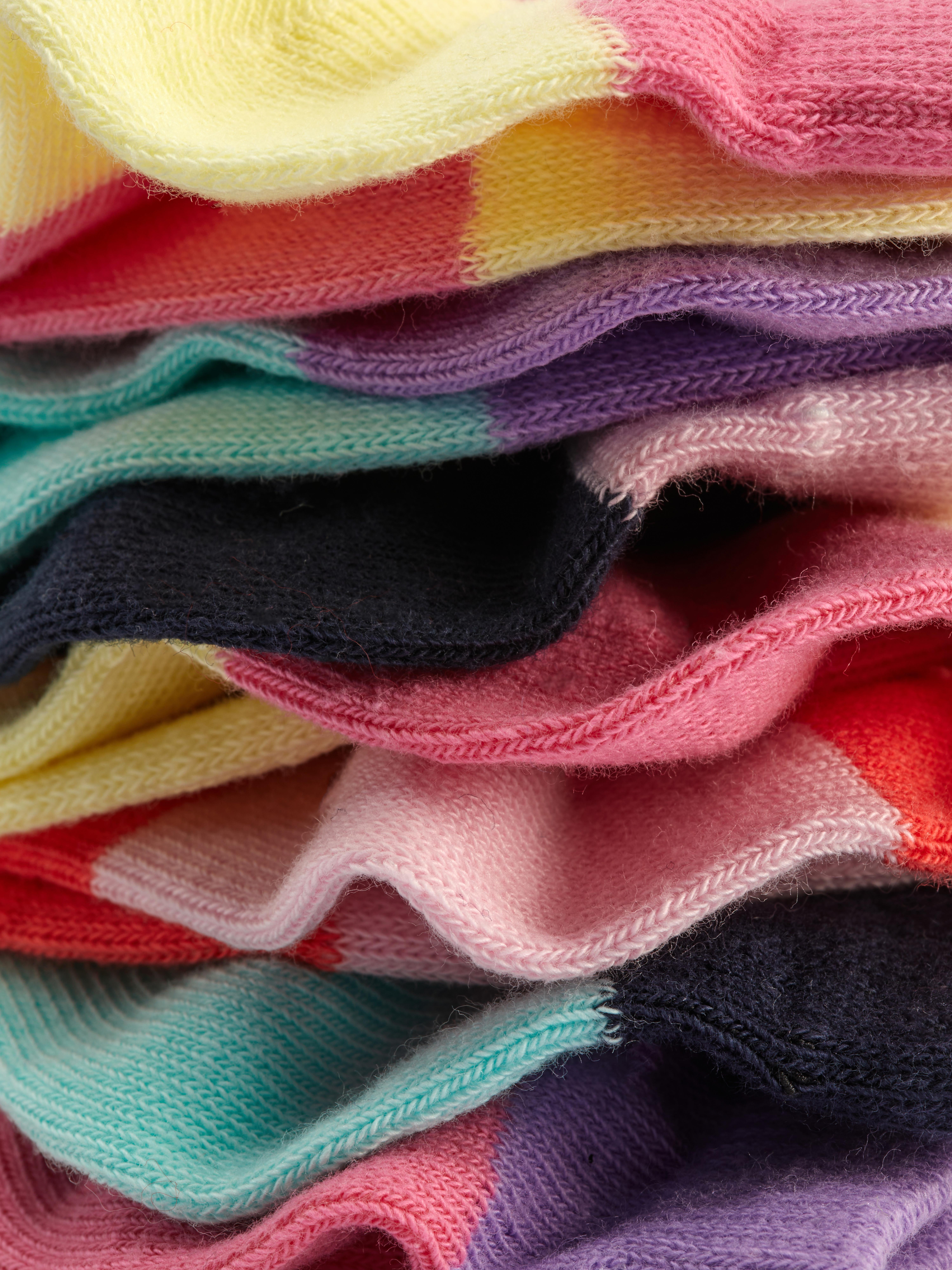 Sneaker-Socken mit Farbblockmuster, 7 Paar.