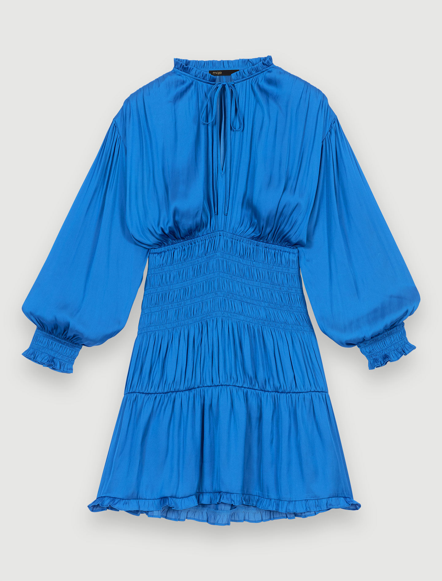 Rochie albastră cu volane - Albastru