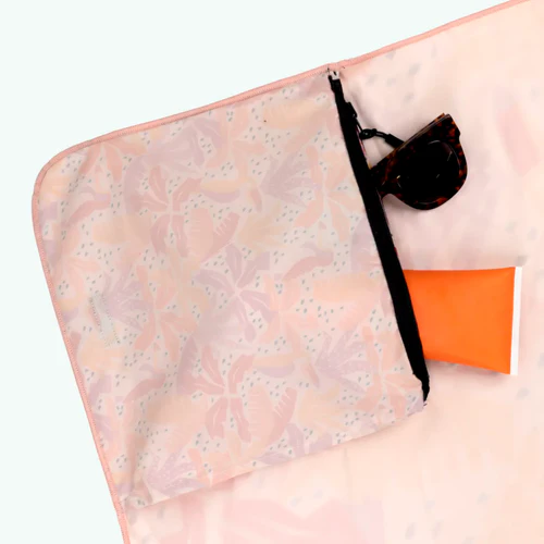 Cabaia Pirae - Serviette microfibre rectangulaire rose